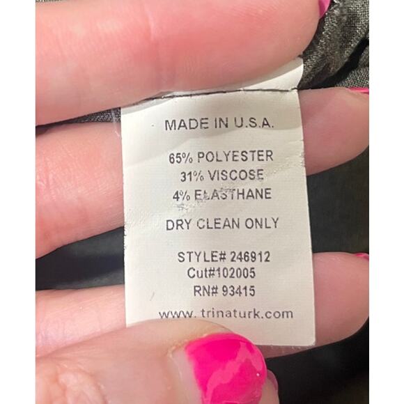 Trina Turk Dress Pants Dark Gray Office Minimalist Tailored Career 25" Inseam 6 - Picture 6 of 7